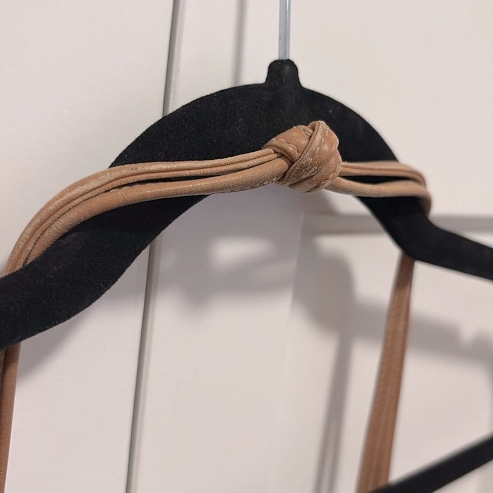 [Gucci] Vintage Interlocking GG Neutral Brown/Tan Long Knot Strap Handbag Purse - Picture 8 of 16